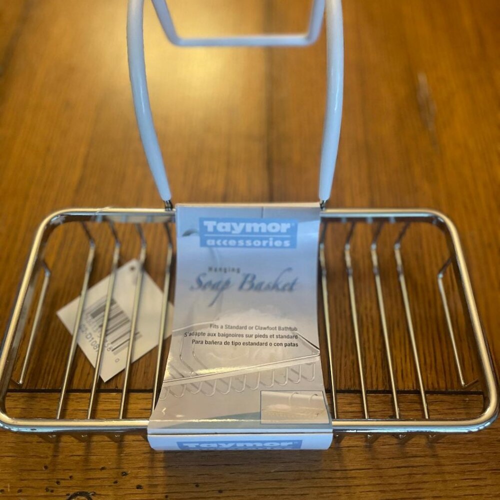 Taymor Chrome Soap and Sponge Bathtub Caddy